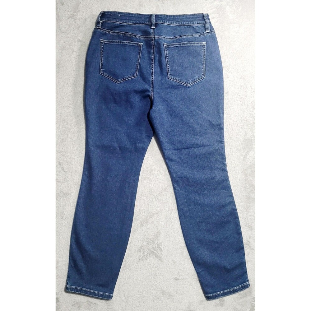Tommy Bahama High Rise Ankle Skinny Jeans Womens 12 Blue Med Wash Stretch Denim - Picture 10 of 11
